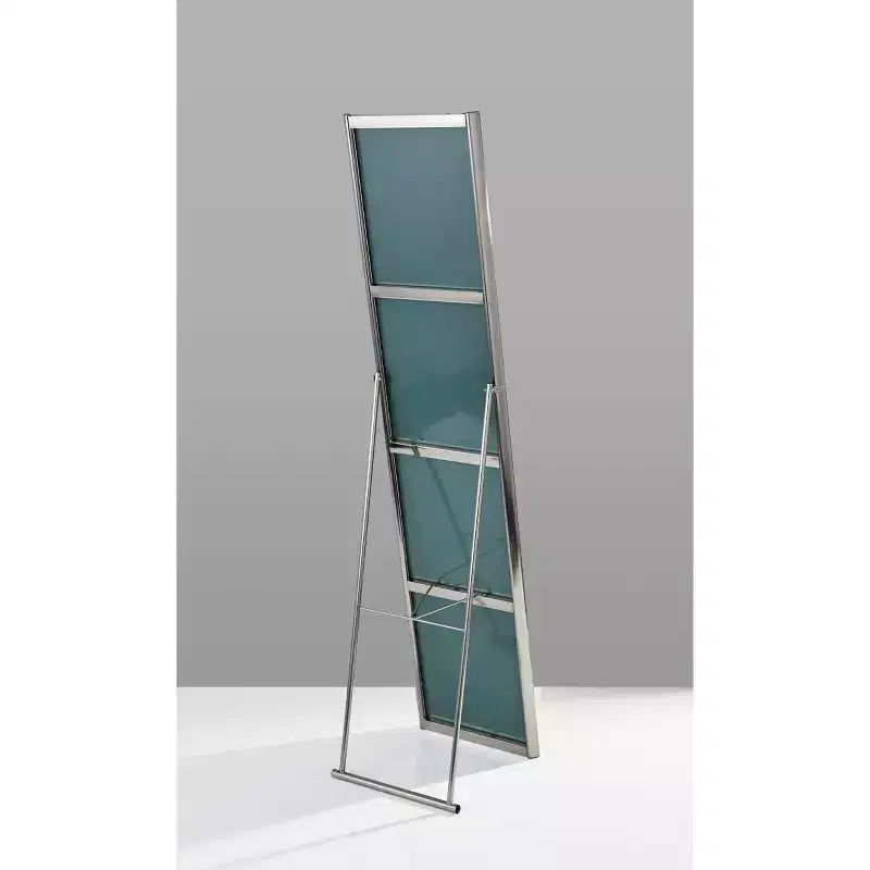 Specchio a figura intera pieghevole da 150 cm con cornice in acciaio color champagne