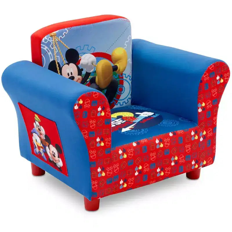 Poltroncina Imbottita per Bambini con Tasche Portaoggetti