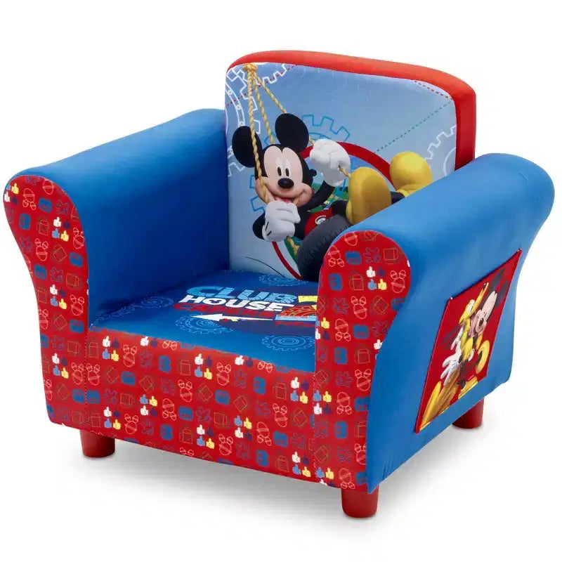 Poltroncina Imbottita per Bambini con Tasche Portaoggetti