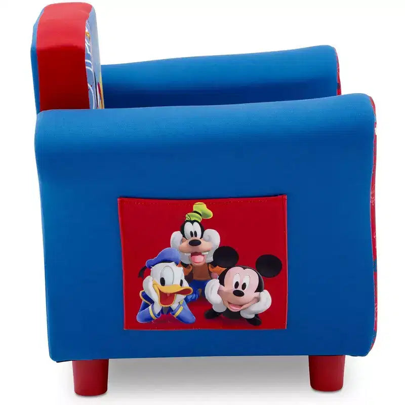 Poltroncina Imbottita per Bambini con Tasche Portaoggetti