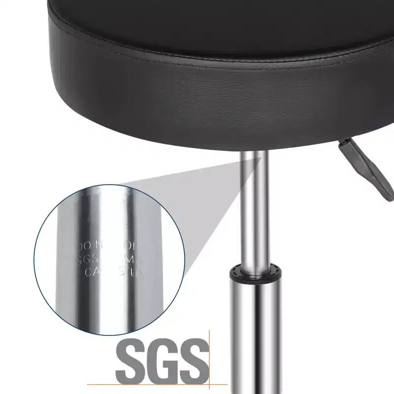 Sgabello idraulico girevole regolabile con sedile in similpelle