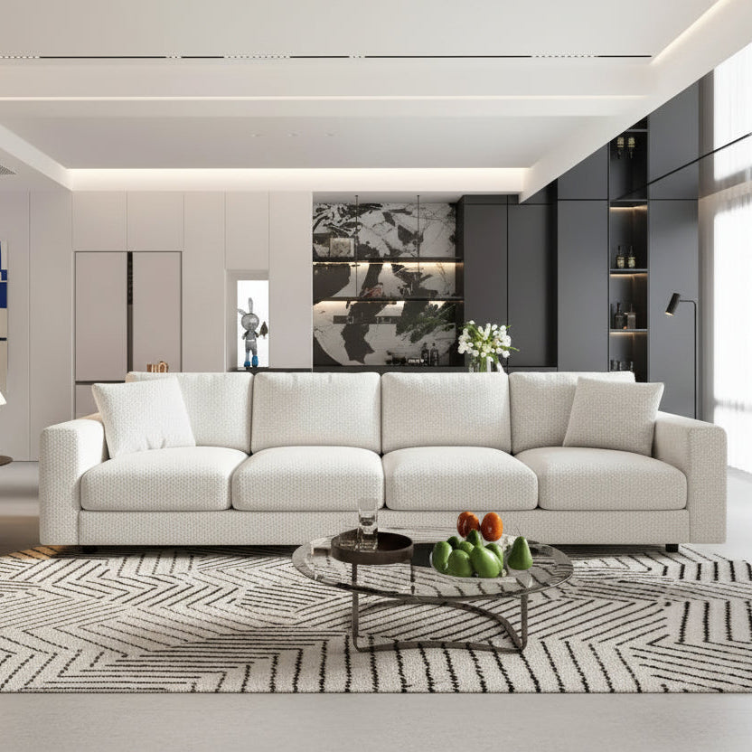 MAYEERTY Modern Comfy Upholstered Sofa Cloud Deep Seat Couches with Soft Pillows for Living Room Bedroom Office Gray