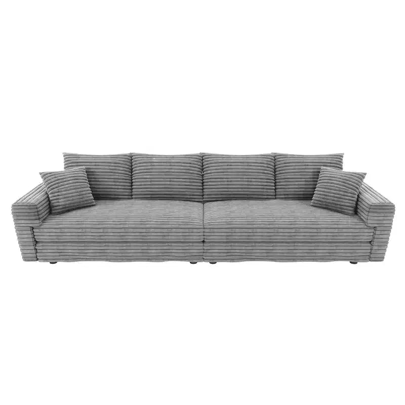Divano moderno imbottito con morbidi cuscini – Divano Cloud Deep Seat per soggiorno, camera da letto o ufficio, grigio
