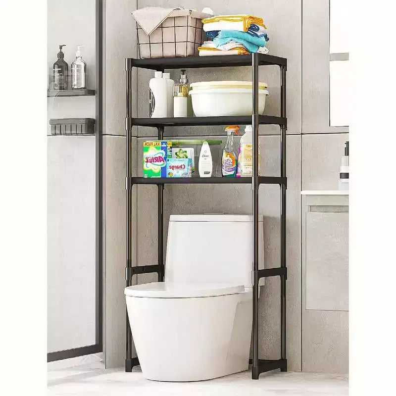 Scaffale da bagno a 3 ripiani da mettere sopra il WC con struttura in ferro