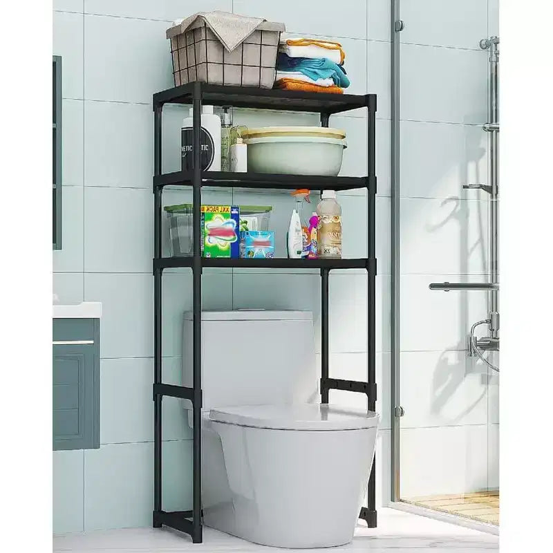 Scaffale da bagno a 3 ripiani da mettere sopra il WC con struttura in ferro