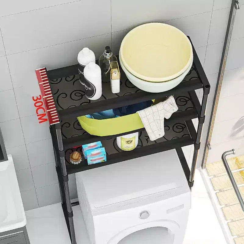 Scaffale da bagno a 3 ripiani da mettere sopra il WC con struttura in ferro