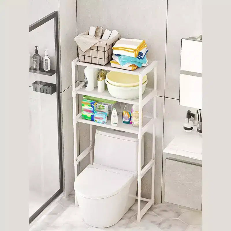 Scaffale da bagno a 3 ripiani da mettere sopra il WC con struttura in ferro