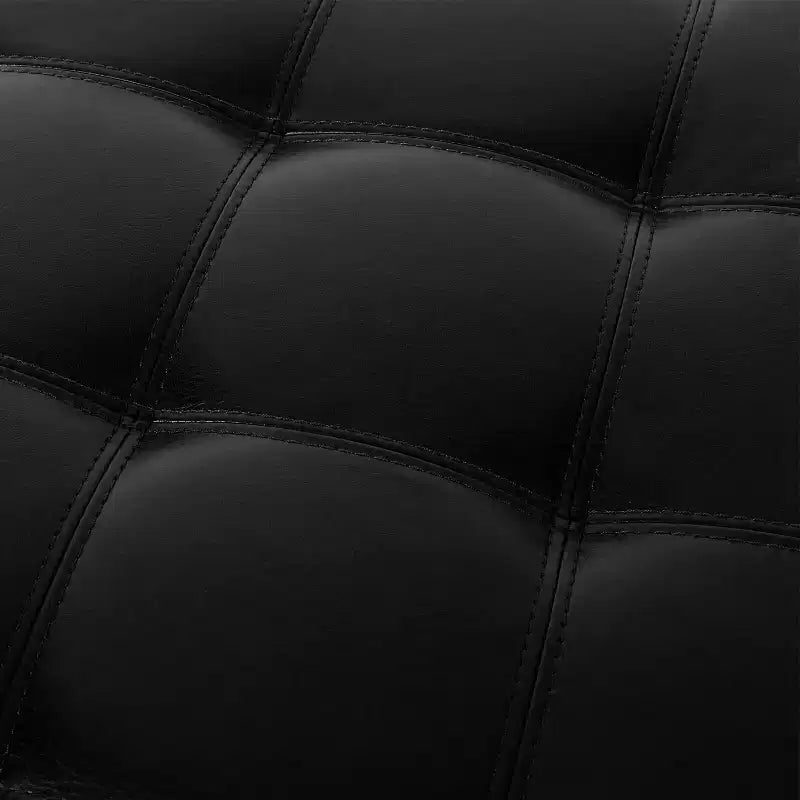 Pouf Contenitore Quadrato Trapuntato in Ecopelle