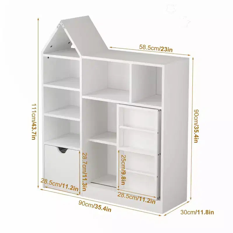 Organizzatore portaoggetti a 3 ripiani con 8 scomparti e cassetto estraibile