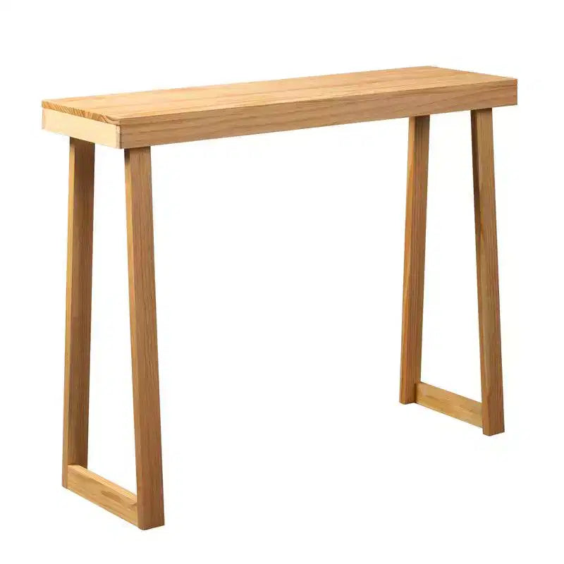 Consolle in legno massello da 43,3 pollici con gambe trapezoidali