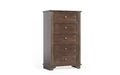 Karl Home 5-Drawer Brown MDF (Medium-Density Fiberboard) 28.74in. W Chest of Drawer