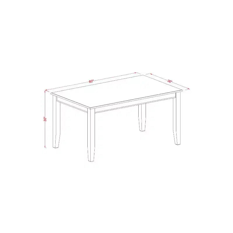 Tavolo da pranzo rettangolare 36x60