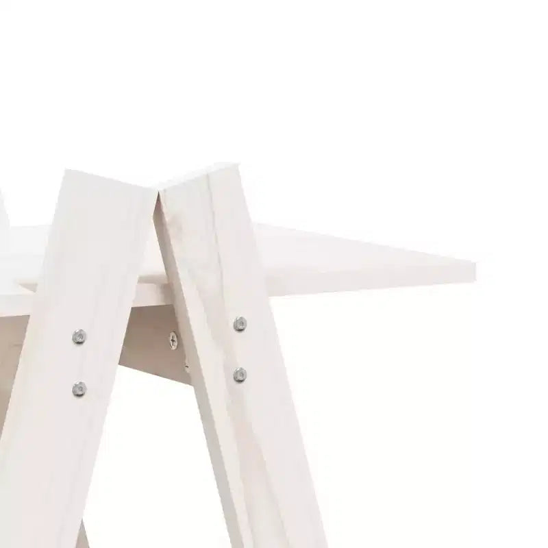 Libreria a 5 ripiani a forma di A in legno massello di pino