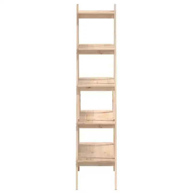 Libreria a 5 ripiani a forma di A in legno massello di pino