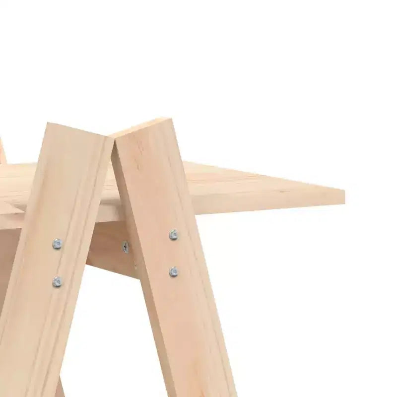 Libreria a 5 ripiani a forma di A in legno massello di pino