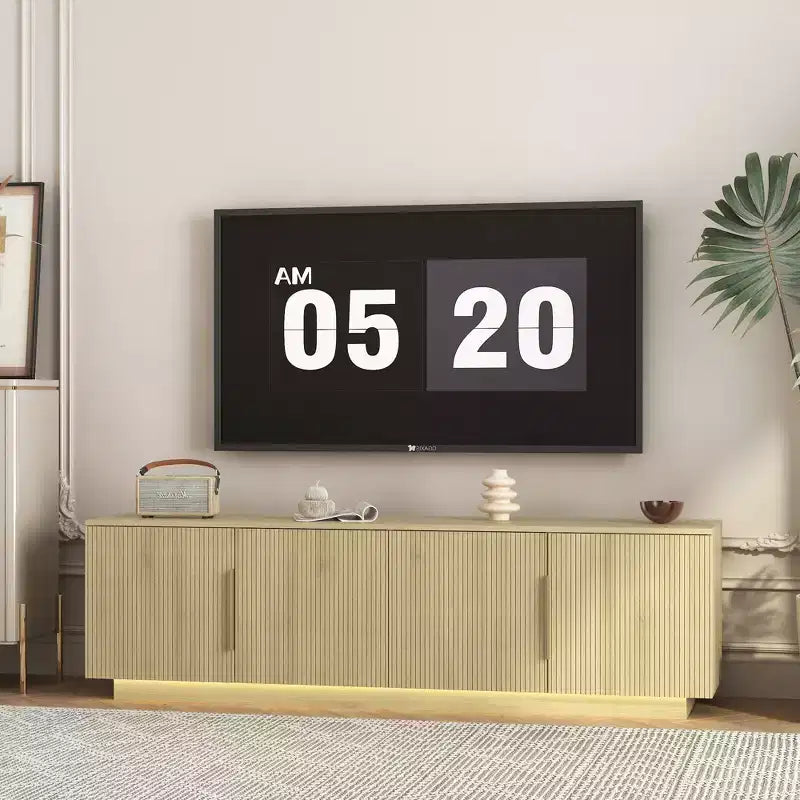 Mobile TV da 68 pollici con illuminazione LED a 16 colori e mobiletto contenitore