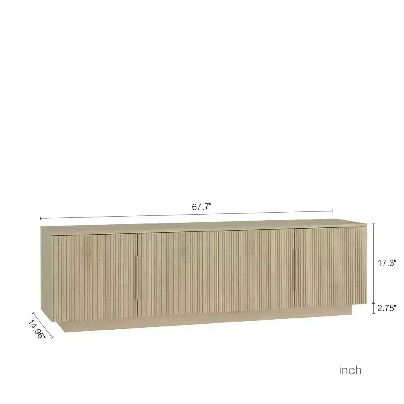 Mobile TV da 68 pollici con illuminazione LED a 16 colori e mobiletto contenitore