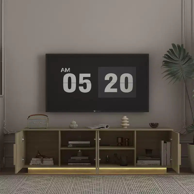 Mobile TV da 68 pollici con illuminazione LED a 16 colori e mobiletto contenitore