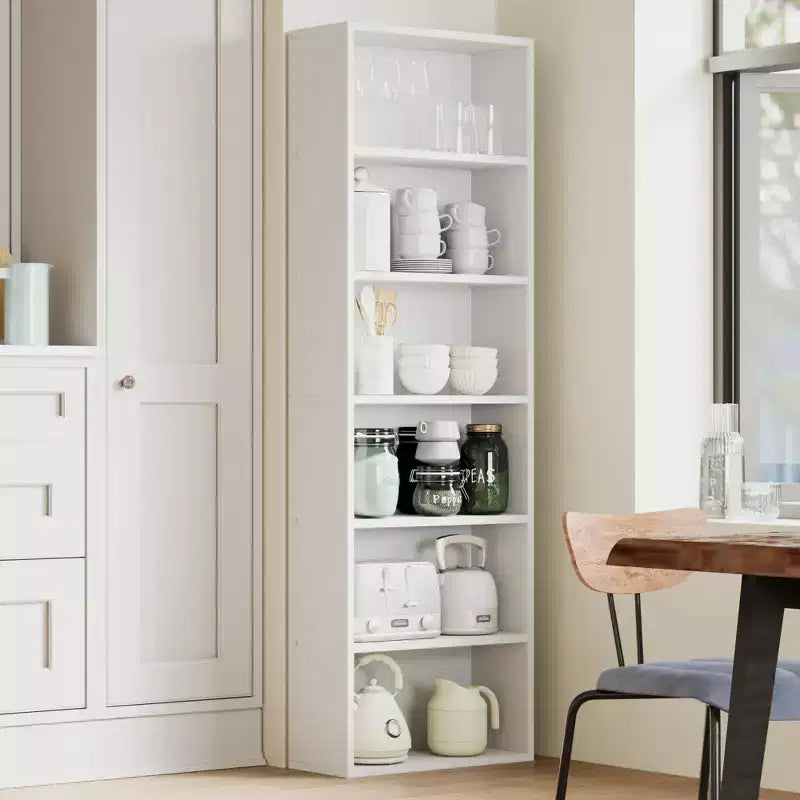 Libreria aperta a 6 ripiani, 24P x 60L x 161A cm