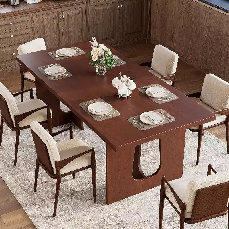 Tavolo da pranzo rettangolare da 71 pollici con base a piedistallo