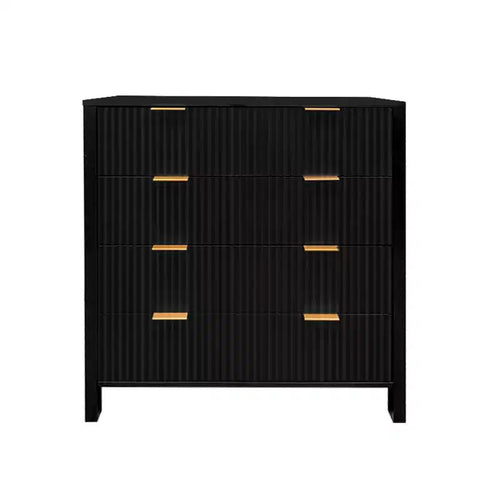 Dresser for Bedroom, 4-Drawer Farmhouse Solid Wood Dresser, Vintage Storage Chest with Tapered Legs