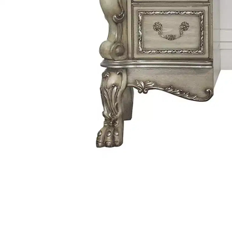 Scrivania da trucco Dresden da 63" con specchio - Bianco Osso Vintage