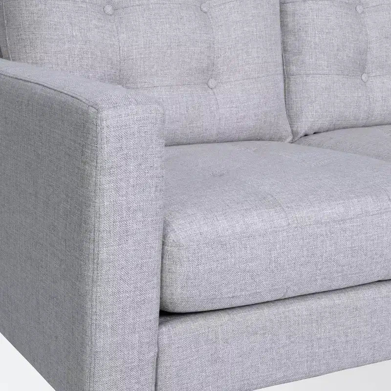 Divano Tufted Contemporaneo, 3 Posti, Rivestimento in Poliestere