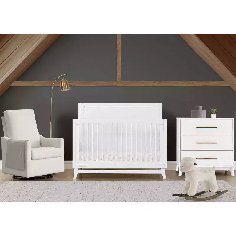 Culla convertibile 6 in 1 con design di metà secolo